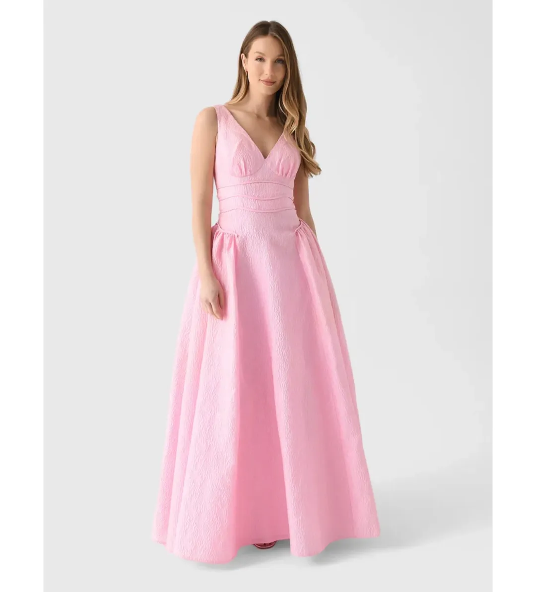 Rachel Gilbert Sophia Gown Pink Size 10 for rent on The Volte - main image