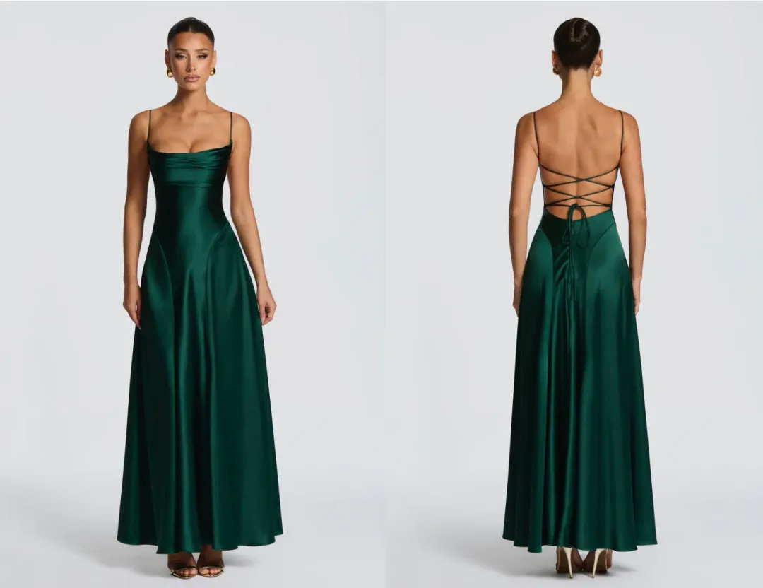 BABYBOO Adelina Maxi Dress - Emerald (size S)  for rent on The Volte - main image