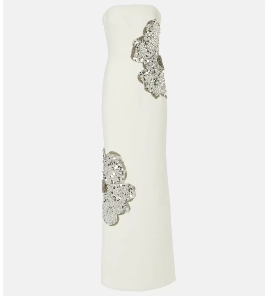 Rebecca Vallance Layana Strapless Embellished Gown White Size 8 for rent on The Volte - main image