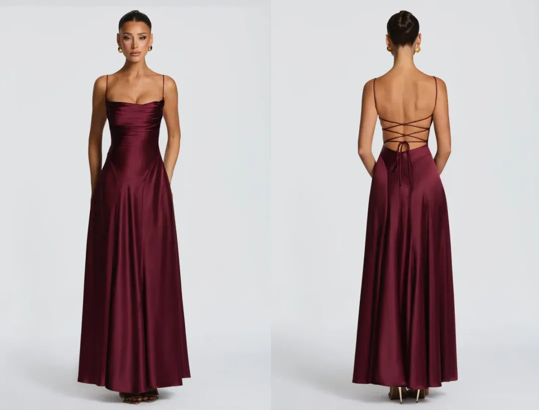 Adelina Maxi Dress - Cherry Lacquer (size S)  for rent on The Volte - main image