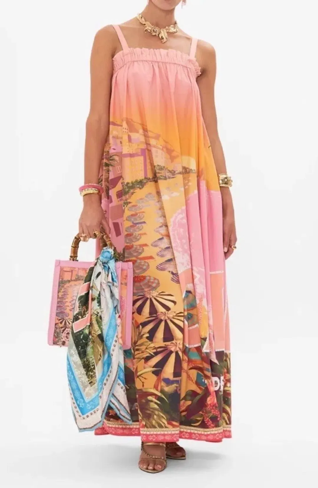 Camilla Wide Strap Sundress Capri Me size XXL for rent on The Volte - main image