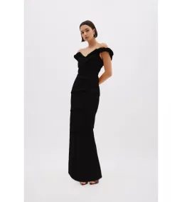 Rachel Gilbert Asha Taffeta Gown in Black Size 2/AU10 for rent on The Volte - image 2