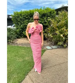 Rachel Gilbert Jensen Gown Pink Size 3/AU 12 for rent on The Volte - image 1