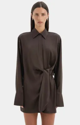 SIR SORRENTO SHIRT DRESS - SIR 2 CHOCOLATE for rent on The Volte - image 2
