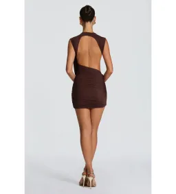 Baby Boo Mireya Mini Dress Plum Brown Size XS / AU 6  for rent on The Volte - image 3