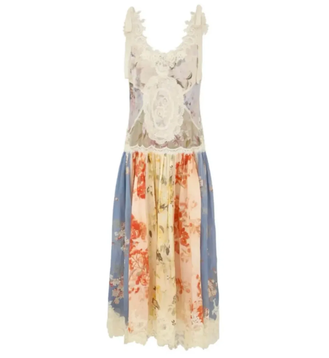 Zimmermann Cascading Lace Midi Dress for rent on The Volte - main image