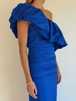 By Nicola Maya Maxi Dress Gown In Cobalt | Size AU 6 for rent on The Volte - image 3