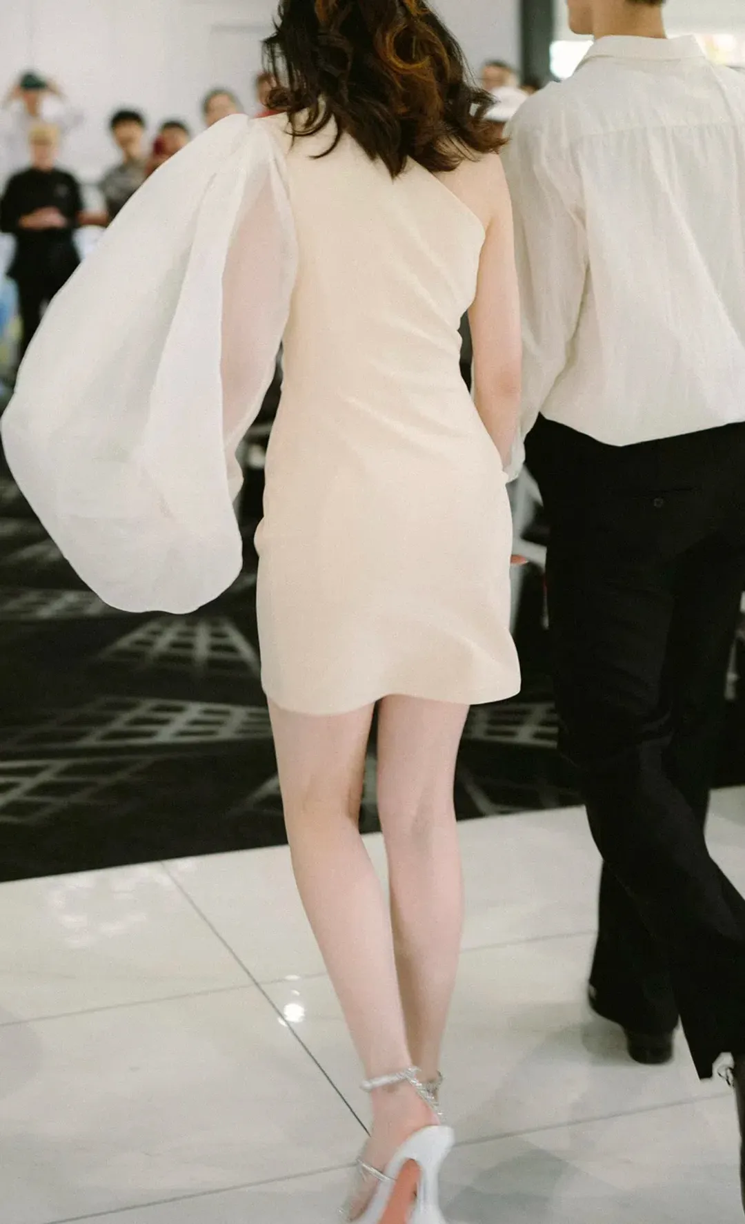 Solace London Iona Mini Dress Ivory Size S for rent on The Volte - main image