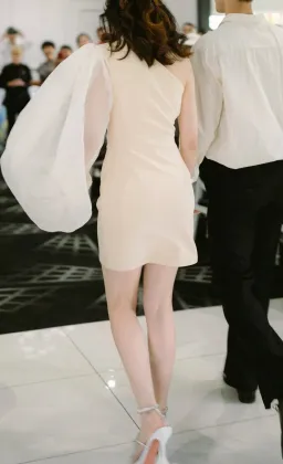 Solace London Iona Mini Dress Ivory Size S for rent on The Volte - image 2