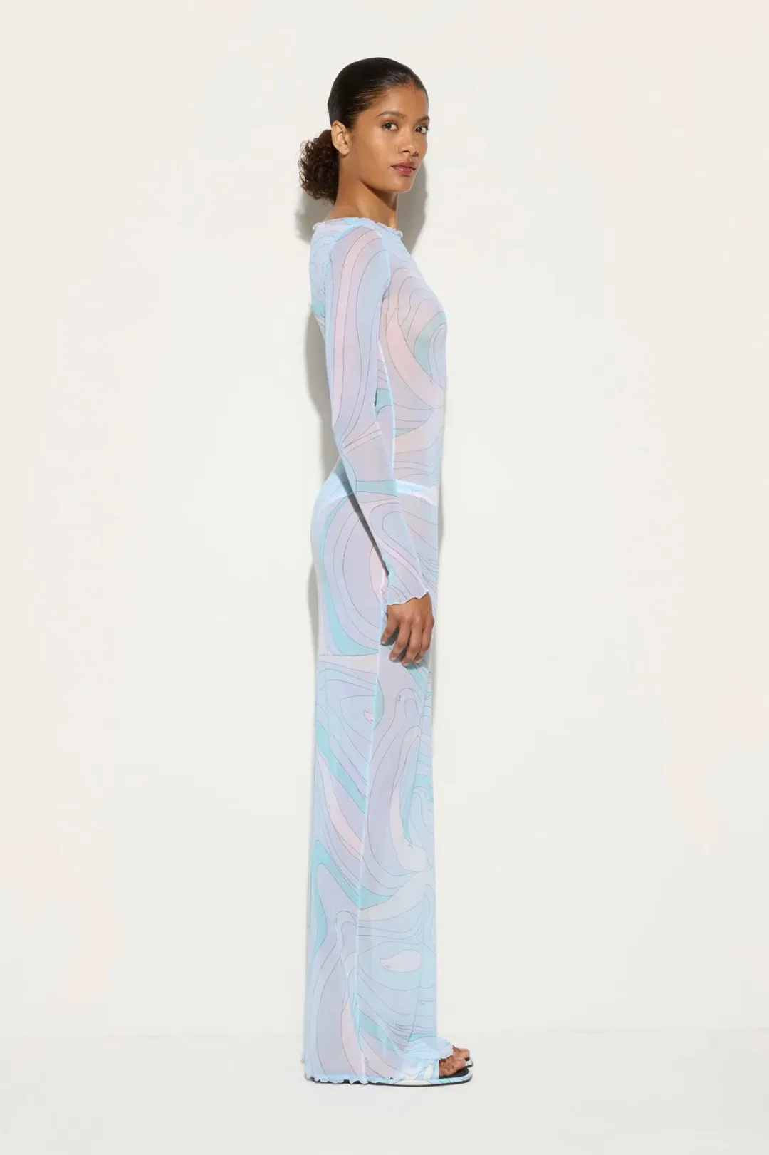 PUCCI - MARMO PRINT TULLE LONG DRESS for rent on The Volte - main image
