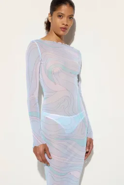 PUCCI - MARMO PRINT TULLE LONG DRESS for rent on The Volte - image 8