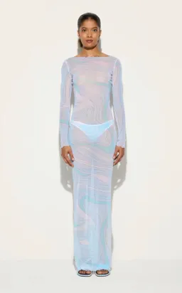 PUCCI - MARMO PRINT TULLE LONG DRESS for rent on The Volte - image 9