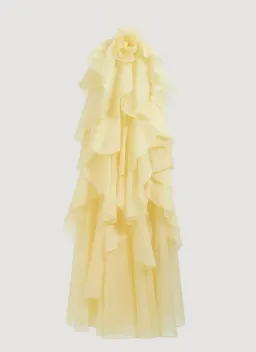 Aje Pandorea Layered Maxi Dress in Butter Yellow Size 8 for rent on The Volte - image 2