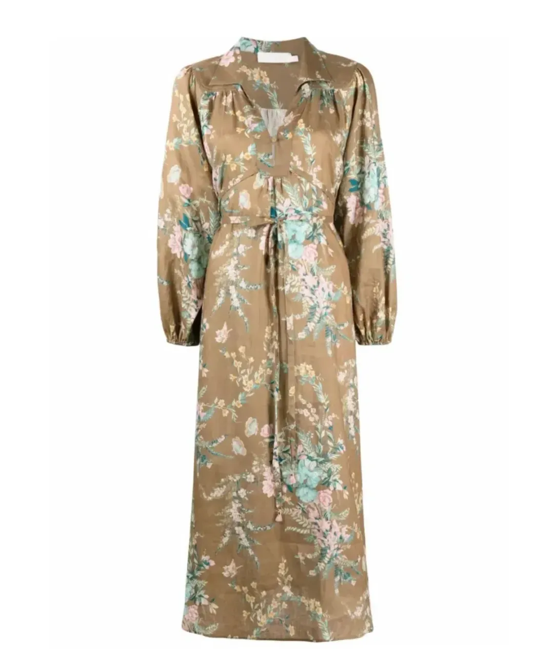 ZIMMERMANN CASSIA WRAP TIE MIDI DRESS SIZE 1/ AU10 for rent on The Volte - main image