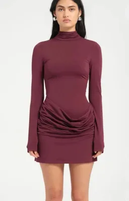 BENNI Veda Mini Dress In Plum | Size AU 8 for rent on The Volte - image 1