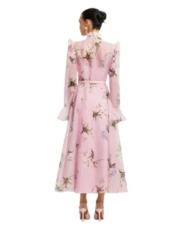 Leo Lin Katrina Butterfly Sleeve Midi Dress Size 12 for rent on The Volte - image 3