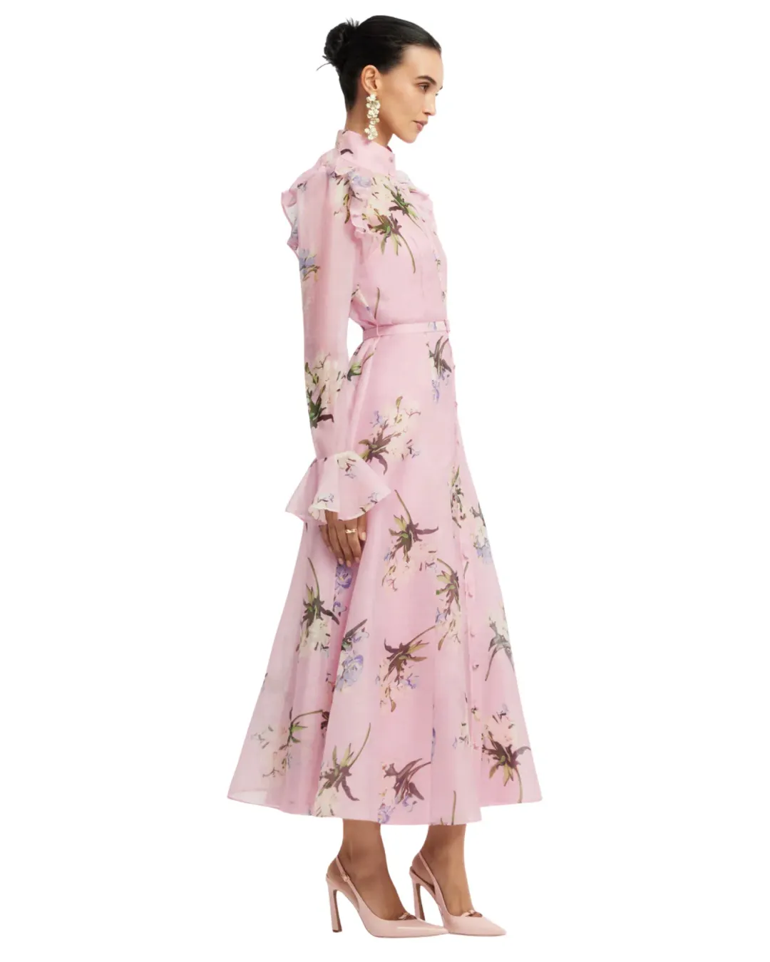 Leo Lin Katrina Butterfly Sleeve Midi Dress Size 14 for rent on The Volte - main image