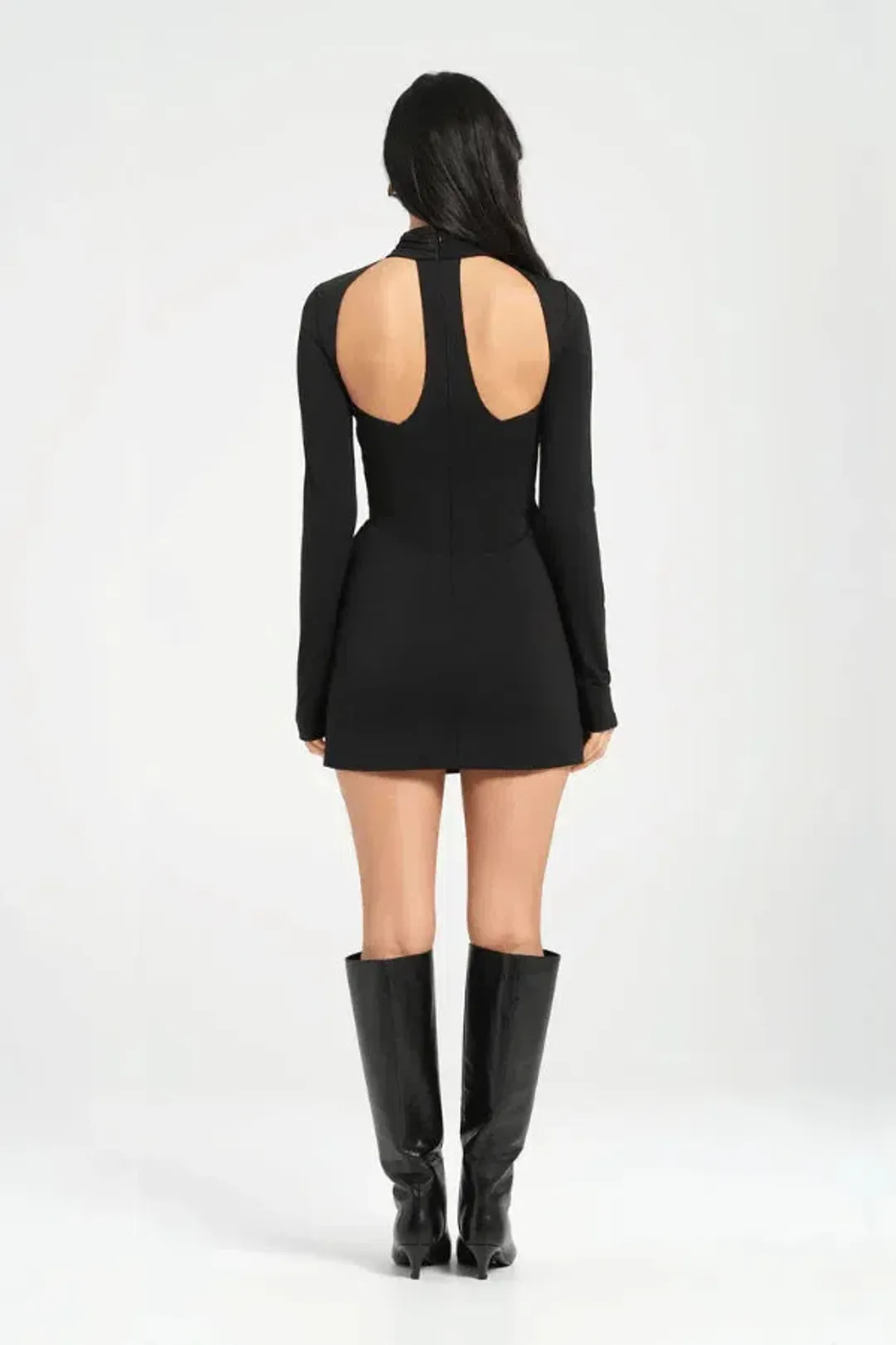 BENNI Veda Mini Dress In Black | Size AU 8 for rent on The Volte - main image