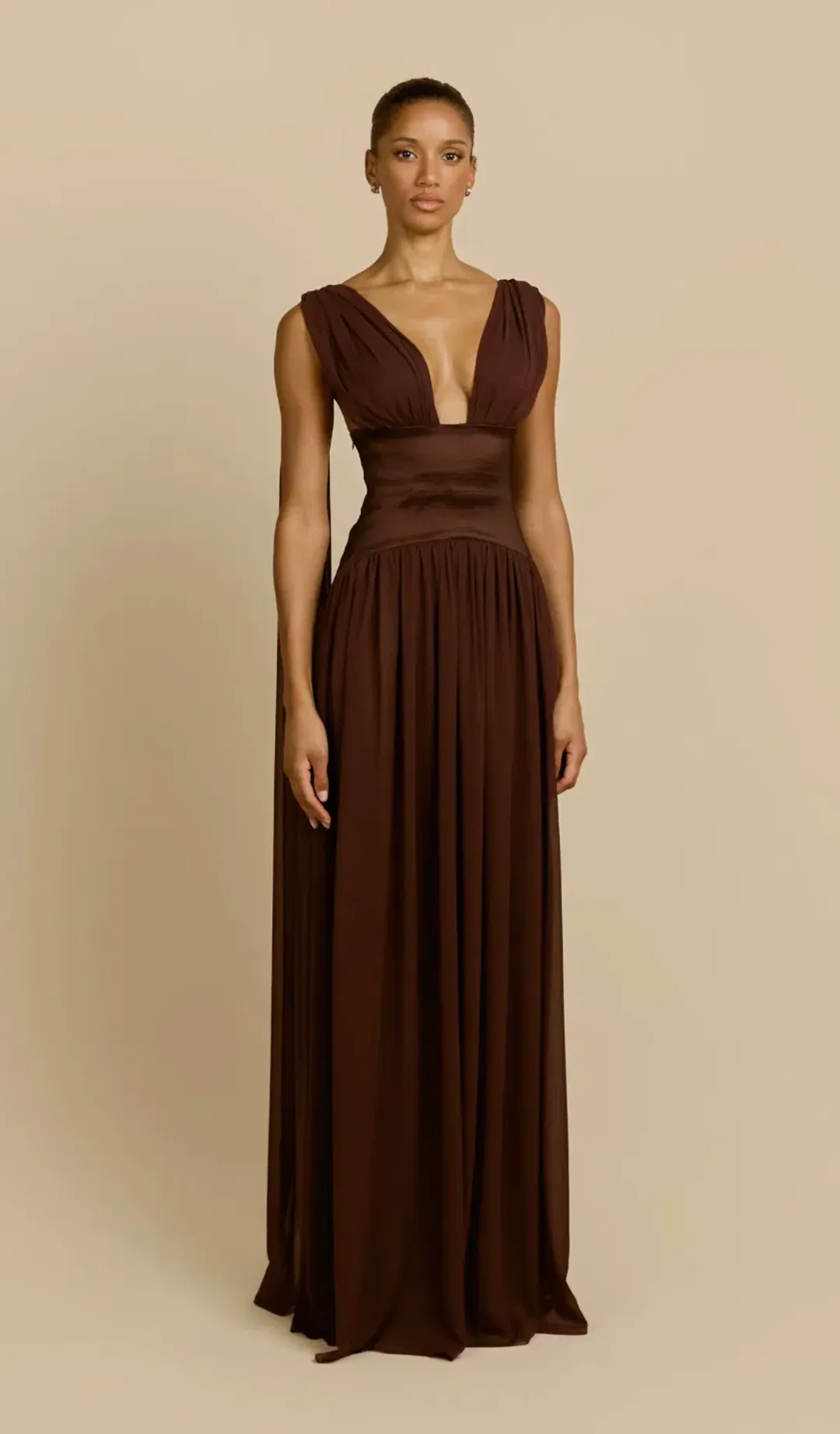 ARCINA ORI RAMONA DRESS CACAO - XS for rent on The Volte - main image