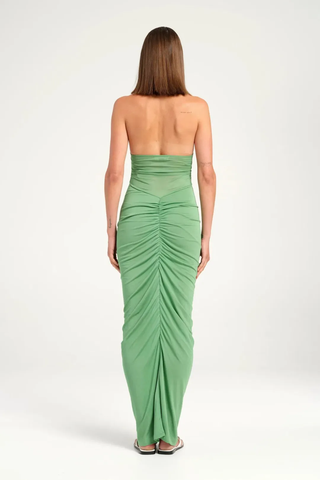 BENNI Pierre Maxi Dress In Forest Green | Size AU 8 for rent on The Volte - main image