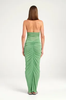BENNI Pierre Maxi Dress In Forest Green | Size AU 8 for rent on The Volte - image 4