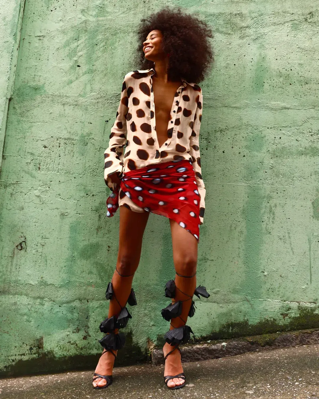 Rat & Boa NILAH SHIRT DRESS ANIMAL Size XXS for rent on The Volte - main image