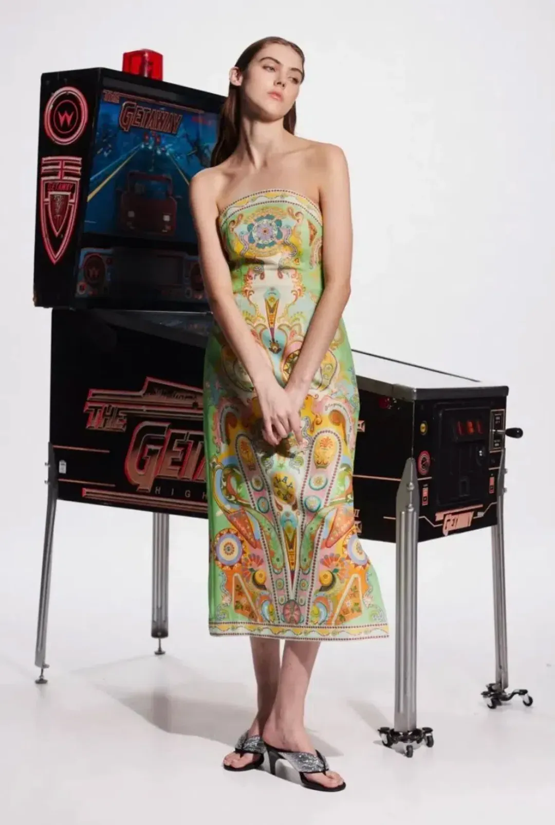 Alemais Pinball Bodice Midi Dress size 10 for rent on The Volte - main image