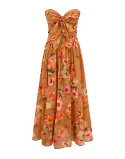 Zimmermann Mahon Tie Front Midi Dress Size 1/10 for rent on The Volte - image 1