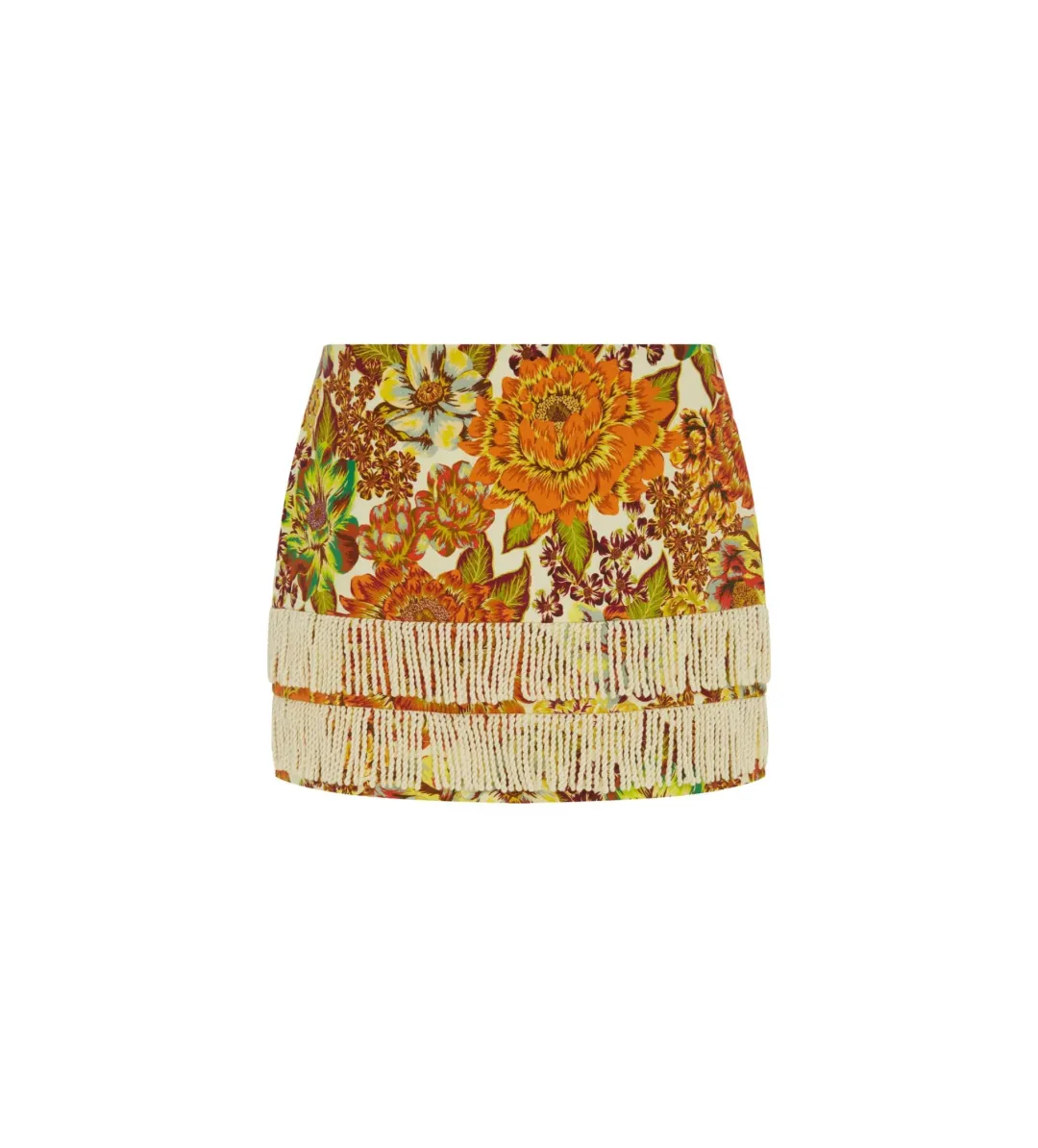 Alemais Lana Cropped Tee and Mini Skirt Set Multi Print Size 6 for rent on The Volte - main image