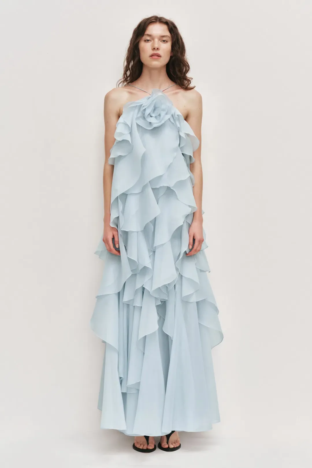 AJE PANDOREA LAYERED MAXI DRESS BLUE / SIZE 10 for rent on The Volte - main image