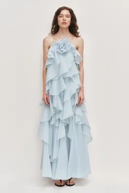AJE PANDOREA LAYERED MAXI DRESS BLUE / SIZE 10 for rent on The Volte - image 1