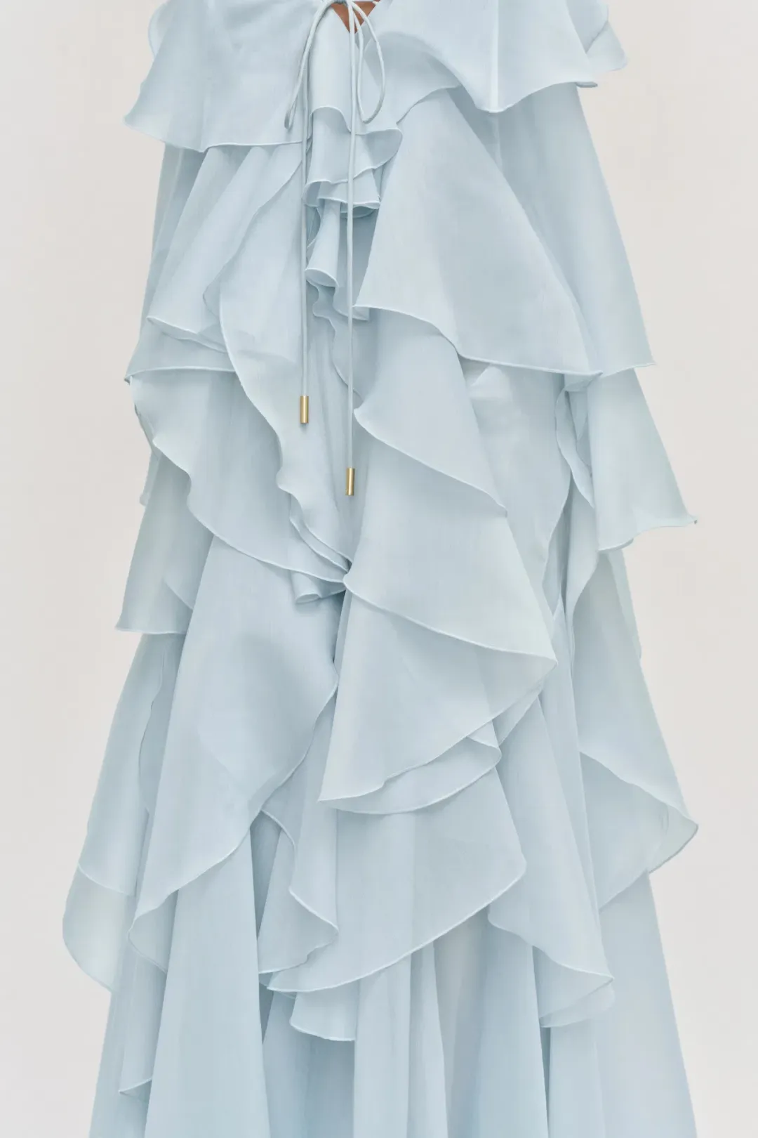 AJE PANDOREA LAYERED MAXI DRESS BLUE / SIZE 10 for rent on The Volte - main image