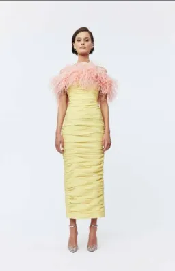 Rachel Gilbert Zion Midi Dress Lemon Yellow 2/AU10 for rent on The Volte - image 4