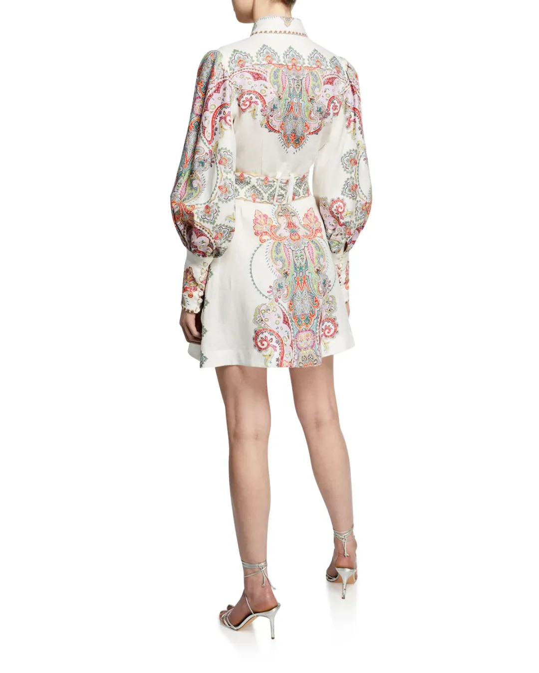 Zimmermann Ninety Six Shirt Dress Print Size 8 for rent on The Volte - main image
