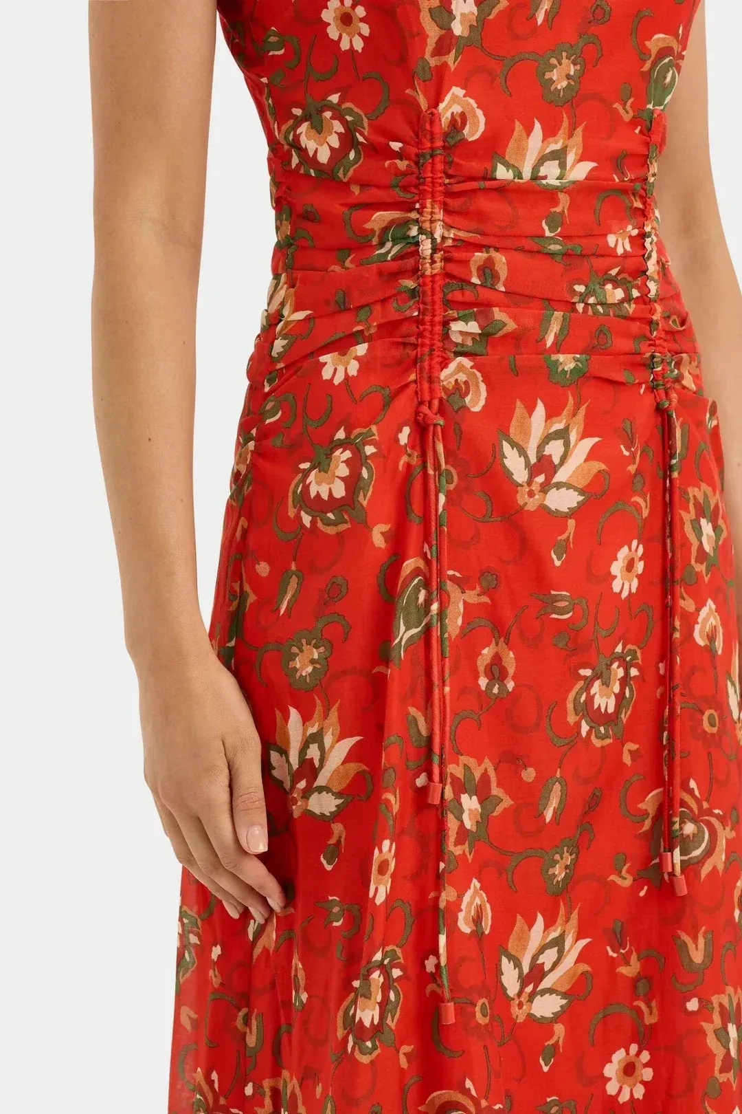 Sir the Label Reyes Ruched Midi Dress for rent on The Volte - main image