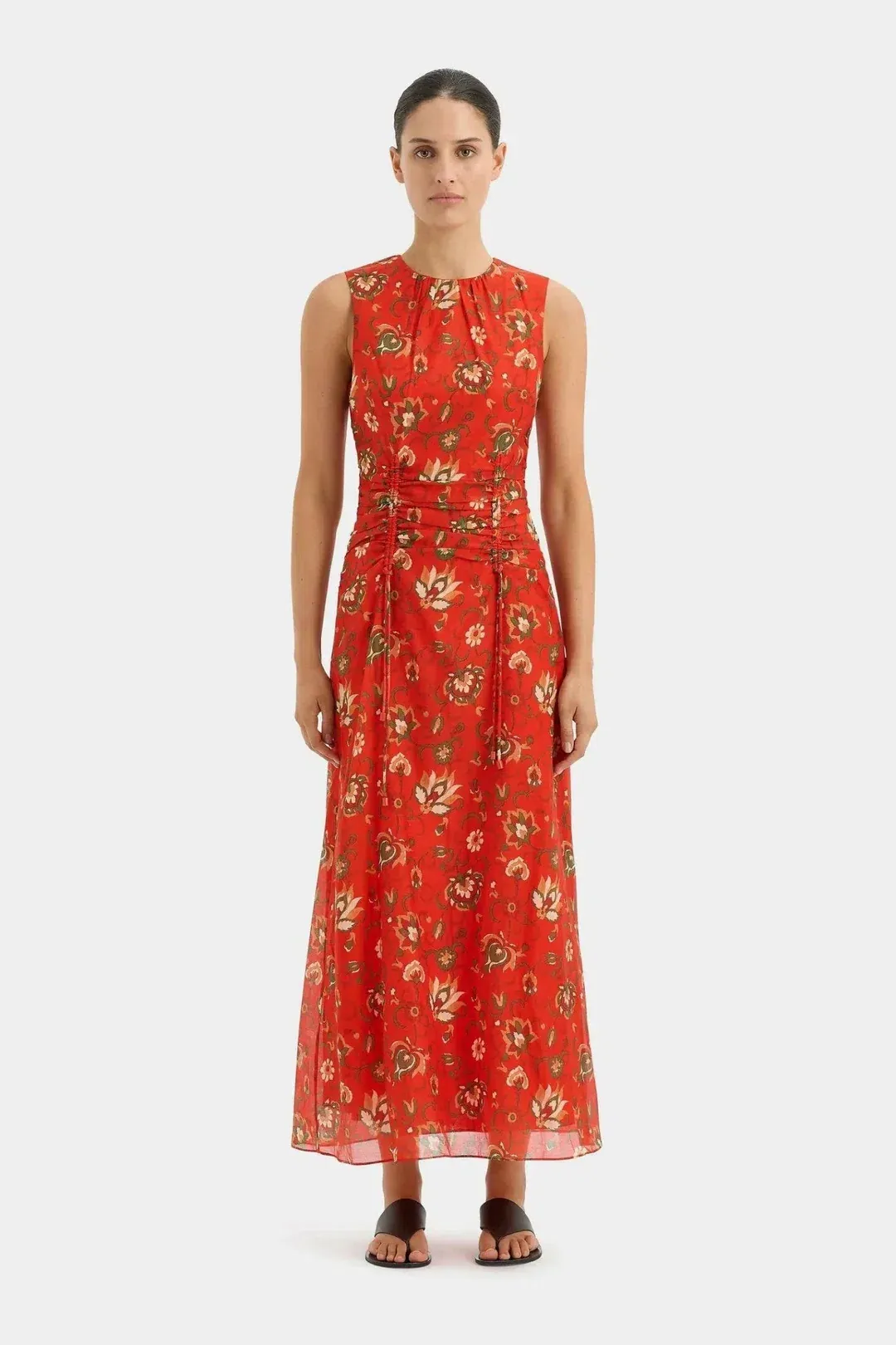 Sir the Label Reyes Ruched Midi Dress for rent on The Volte - main image