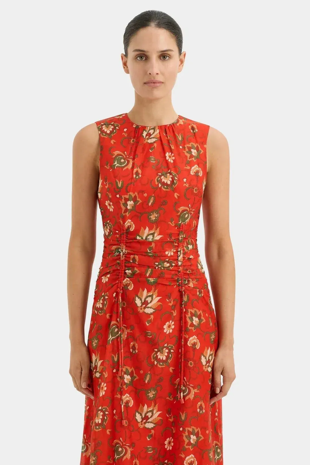 Sir the Label Reyes Ruched Midi Dress for rent on The Volte - main image