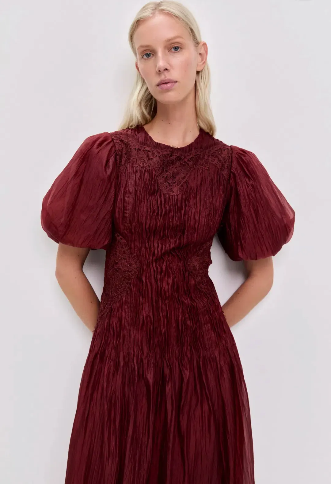 Aje Ophelia Lace Midi Dress - size 8 for rent on The Volte - main image