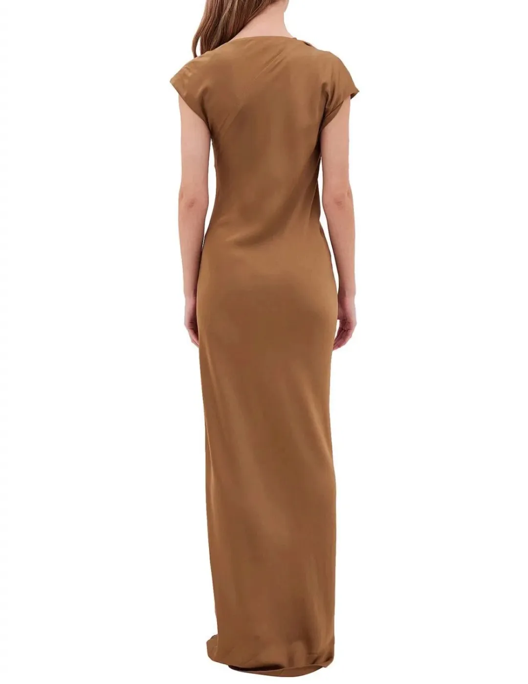 Bianca Spender Gold Crepe Evening Gown size 2 (10) for rent on The Volte - main image