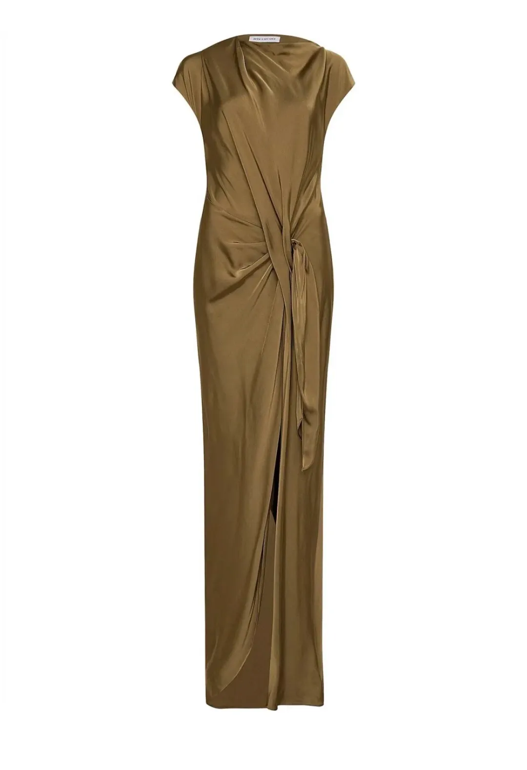 Bianca Spender Gold Crepe Evening Gown size 2 (10) for rent on The Volte - main image