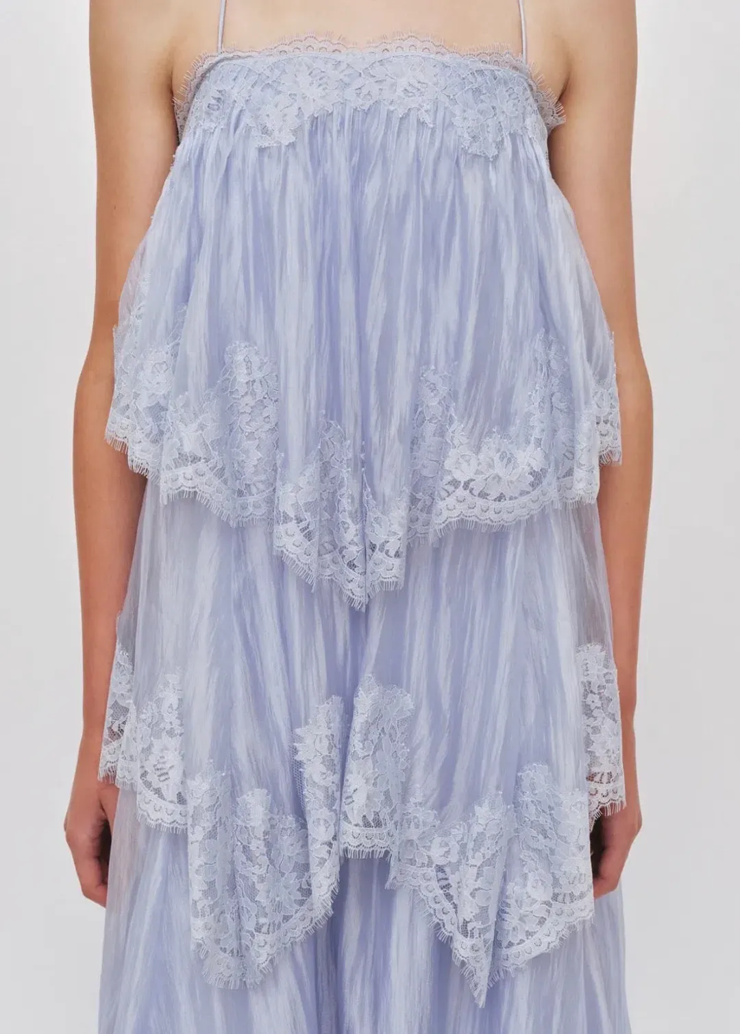 AJE- Ophelia Lace Gown- Blue- Size 8 for rent on The Volte - main image