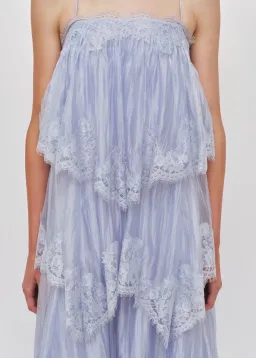 AJE- Ophelia Lace Gown- Blue- Size 8 for rent on The Volte - image 2