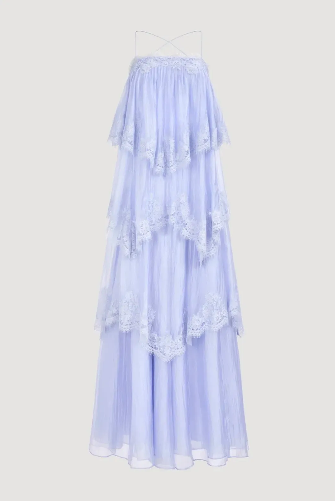 AJE- Ophelia Lace Gown- Blue- Size 8 for rent on The Volte - main image