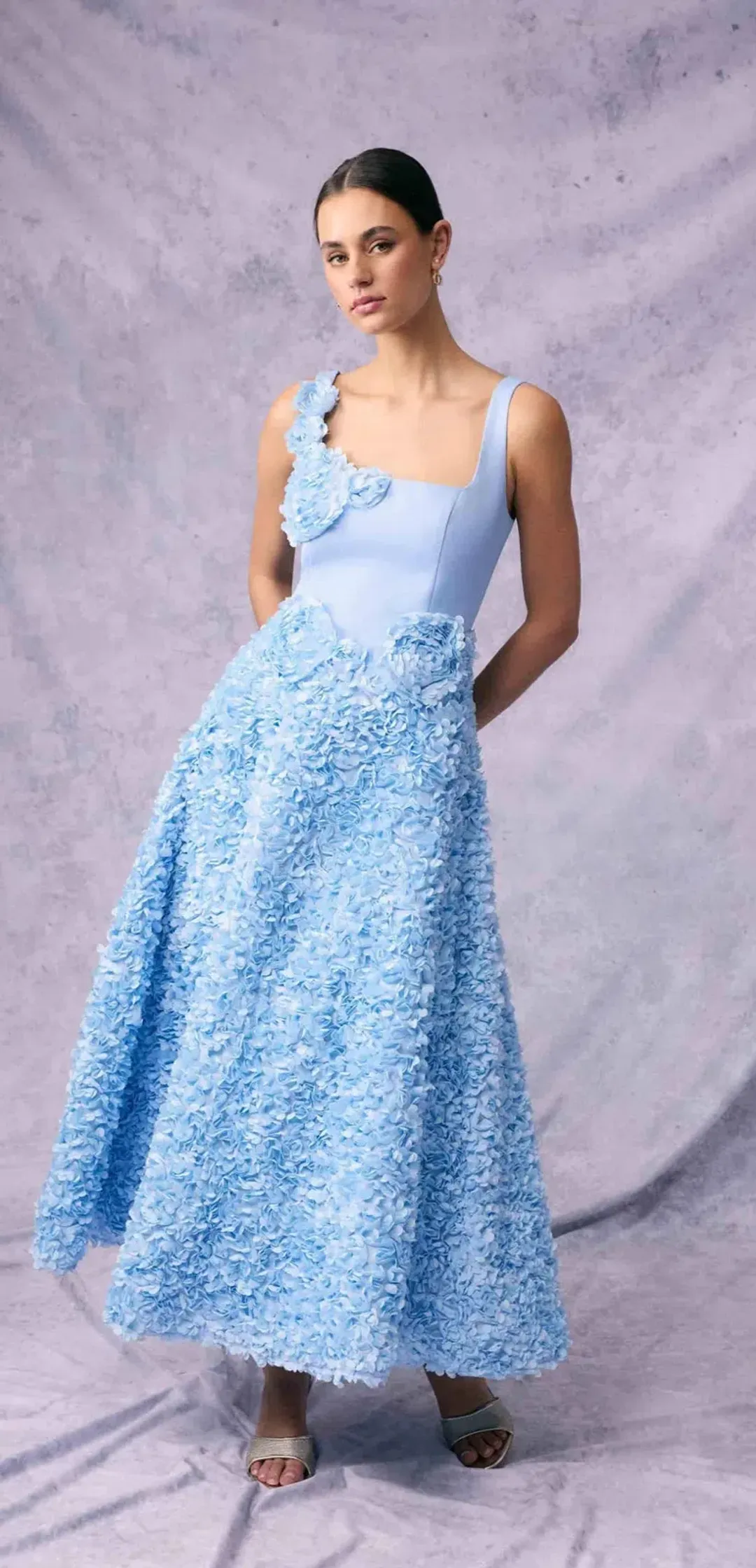 Elliatt- Kaia Floral Maxi Dress- Blue- Size XL for rent on The Volte - main image