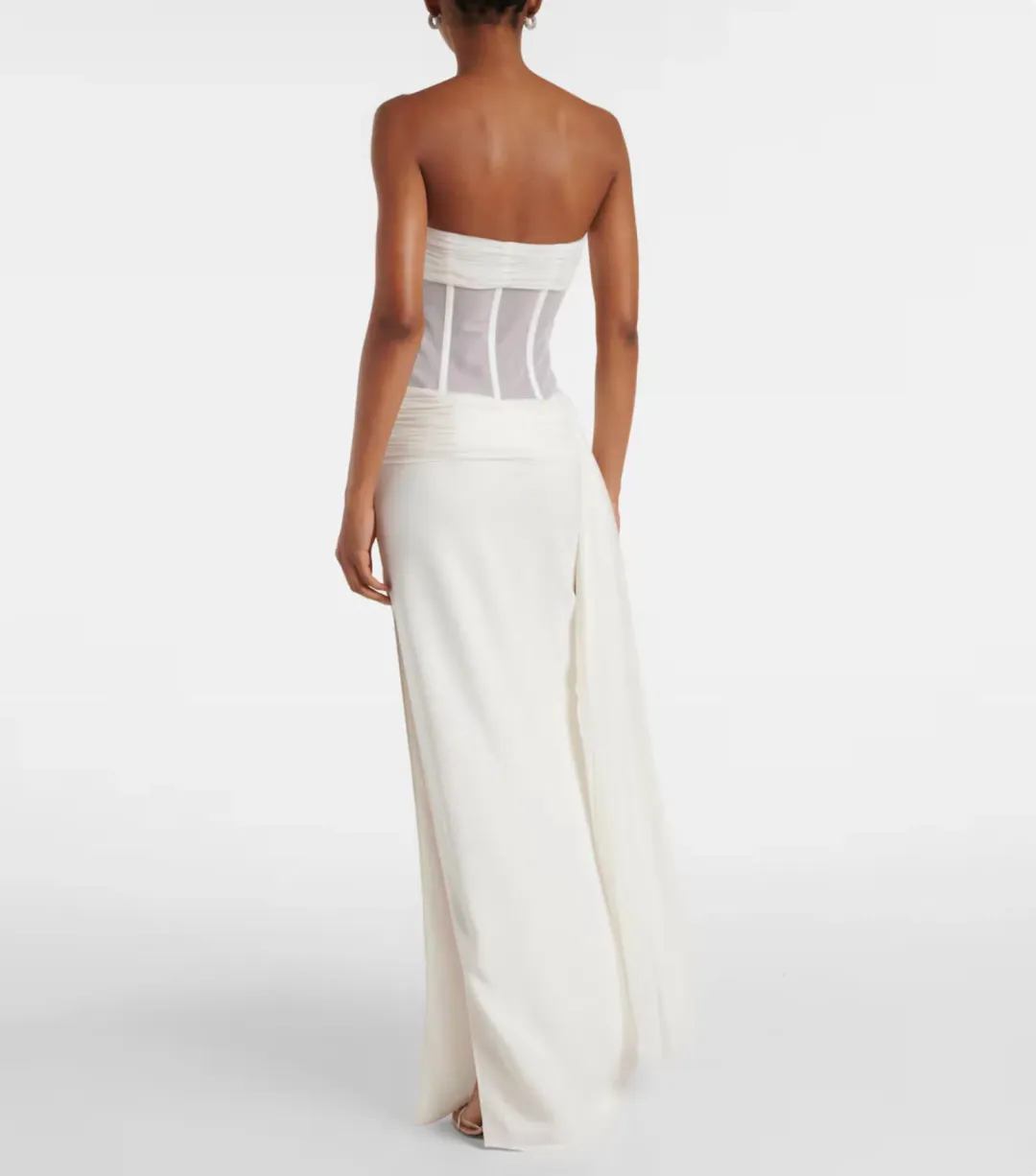 BNWT Christopher Esber White Veiled Corset Dress - Size 6 AU for rent on The Volte - main image