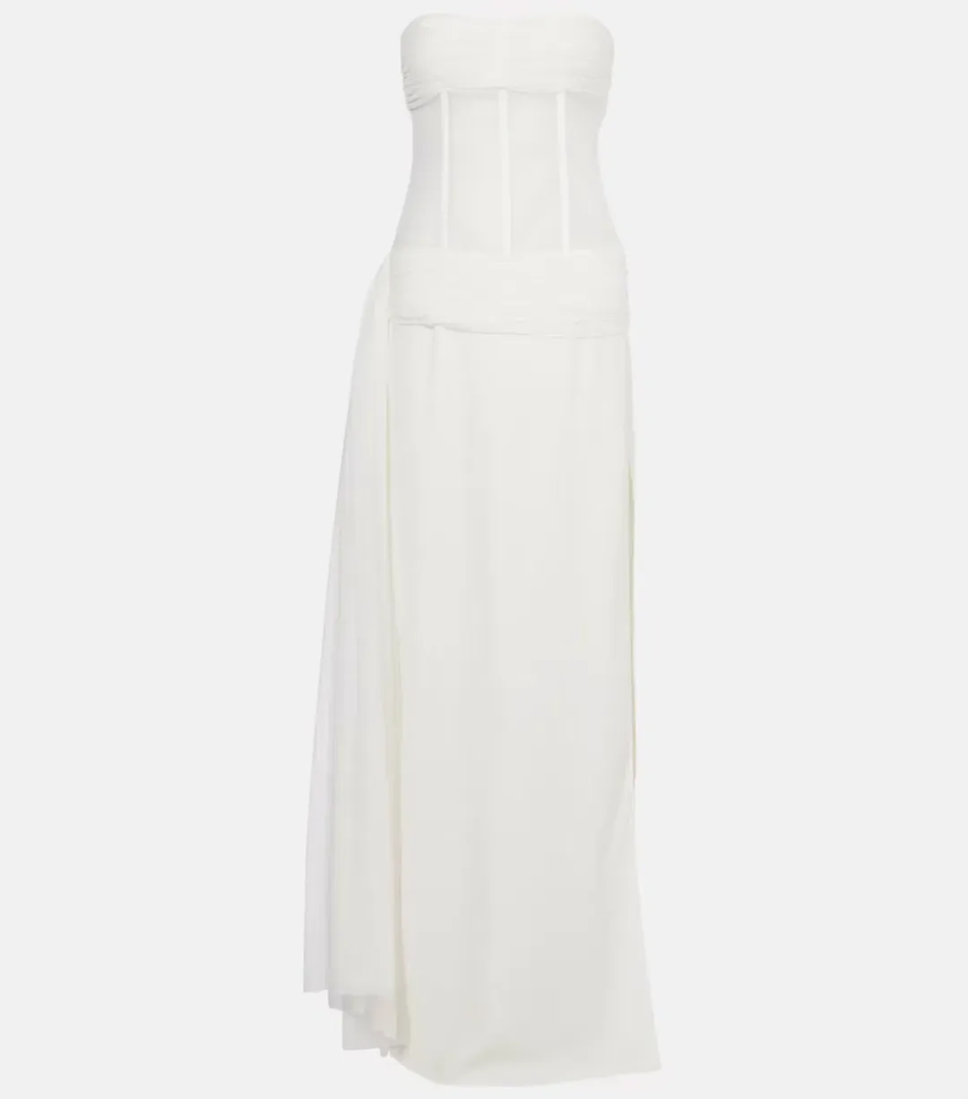 BNWT Christopher Esber White Veiled Corset Dress - Size 6 AU for rent on The Volte - main image