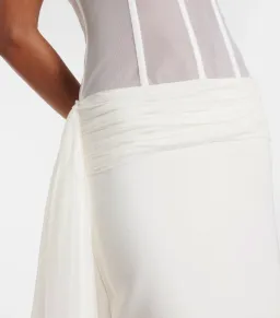 BNWT Christopher Esber White Veiled Corset Dress - Size 6 AU for rent on The Volte - image 4