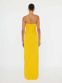 Christopher Esber Saffron Arced Palm Strapless Dress - Size 6 AU for rent on The Volte - image 3