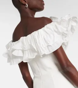 🤍 Rebecca Vallance Tessa Ruffled Mini Dress – Ivory White – Size 10 (AU) 🤍 RACES!!! for rent on The Volte - image 4
