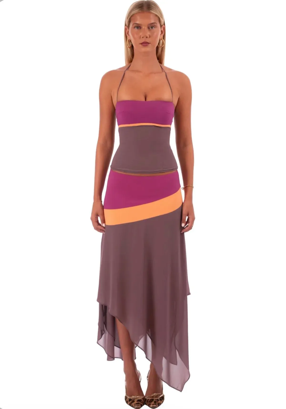 I am Delilah Iris Corset & Skirt Set in Mauve Size S for rent on The Volte - main image